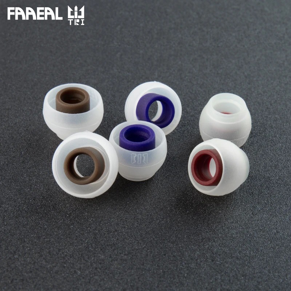 FAAEAL 3 คู่ TRI Soft Ear Tip สวมใส่สบายซิลิโคนหูฟัง Universal ขนาด SML Noise Cancelling ยาง Eartips