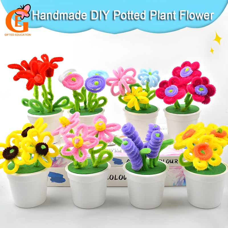 ของเล่นกระถางดอกไม้ แฮนด์เมด Diy แบบสร้างสรรค์ สําหรับเด็กอนุบาล