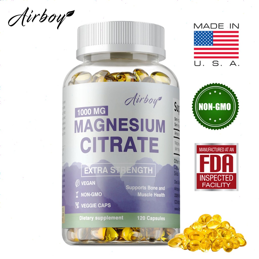 Heart & Bone Support: Magnesium Citrate - เสริมความแข็งแรงของกล้ามเนื้อ - 30/60/120 แคปซูล