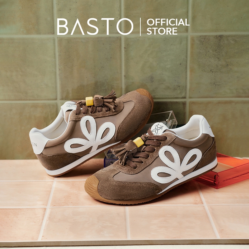 【Mango Fusion】BASTO Women's Ballet Sneakers รองเท้าบัลเล่ต์ รองเท้าผ้าใบ A1856