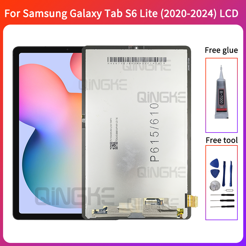สําหรับ Samsung Galaxy Tab S6 Lite จอแสดงผล LCD หน้าจอสัมผัส Digitize Assembly SM-P610 SM-P613 SM-P615 SM-P619 SM-P620