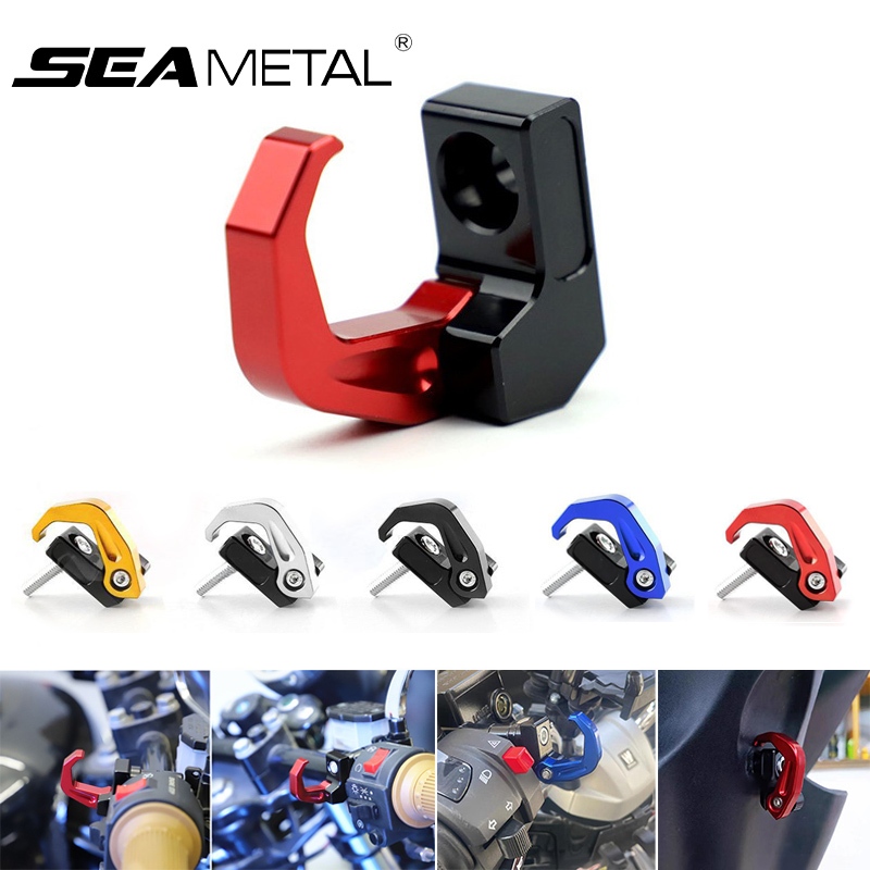 SEAMETAL ตะขอเเขวนของติดแฮนด์บาร์ สำหรับมอเตอร์ไซด์ ตะขอแขวนหมวกกันน๊อค วัสดุอลูมิเนียม ทนทาน - รูปที่ 6