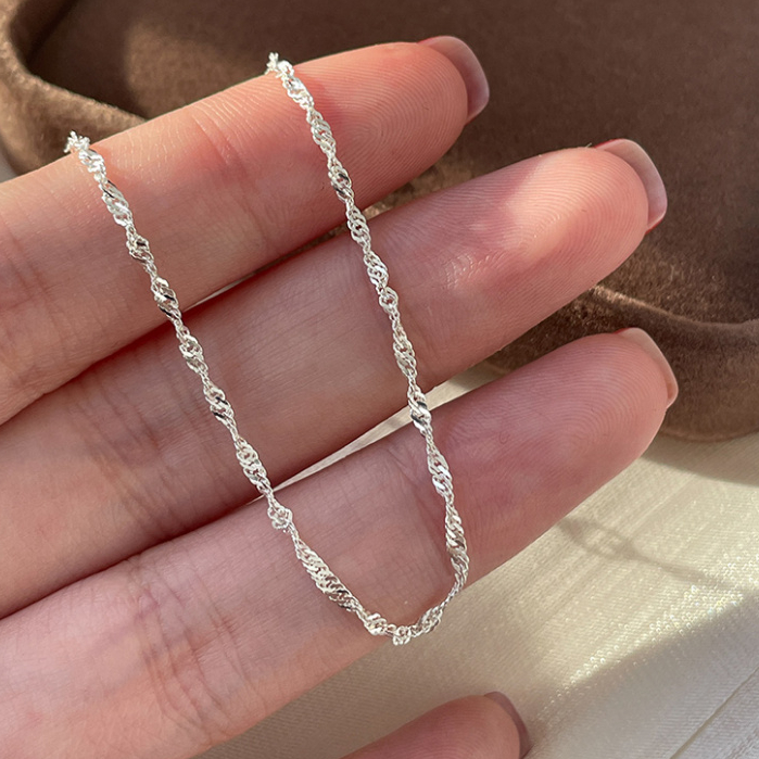 สร้อยข้อมือเงินแท้สเตอร์ลิงซิลเวอร์ S925 สำหรับสาวๆ ไม่อันตรายต่อผิวและสามารถซักได้ - รูปที่ 3