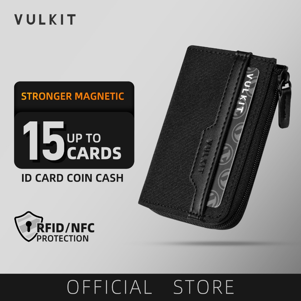 VULKIT-Magnetic Card Wallet เข้ากันได้กับ MagSafe Wallet RFID Blocking Phone Card Holder-VPA113
