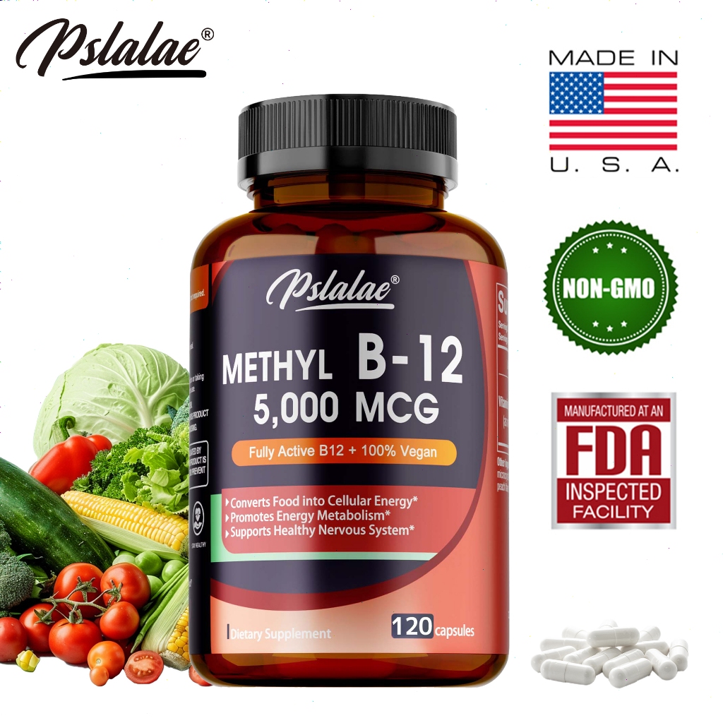 วิตามินบี12 กับ เมทิลโคบาลามิน - เอดส์ การเผาผลาญพลังงาน สุขภาพประสาท - แคปซูล - 30/60/120 แคปซูล