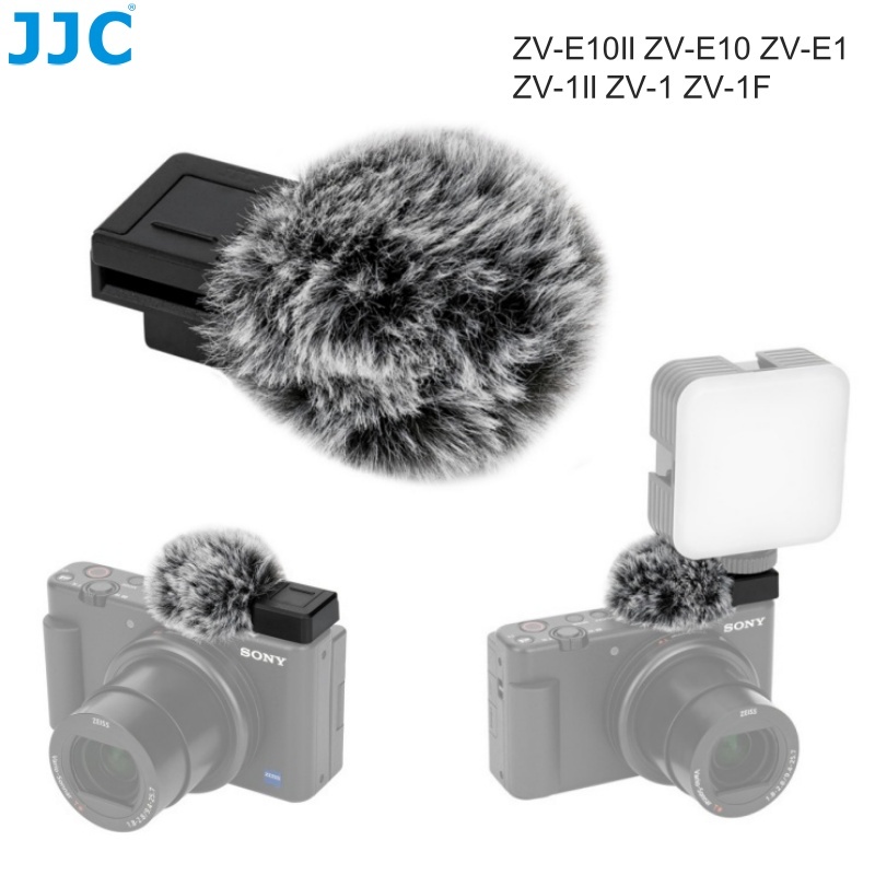 JJC ฝาครอบป้องกันลมไมโครโฟนกล้อง Sony ZVE10II ZVE10 ZV1II ZV1 ZV1F ZVE1 ZV-E10 Mark II ZV-1 Mark II 