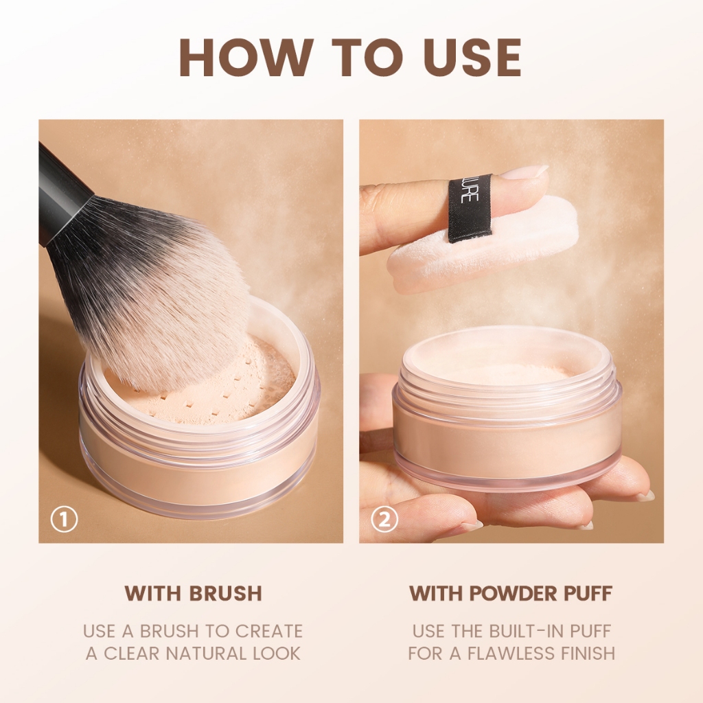 FOCALLURE  แป้งฝุ่น ควบคุมความมัน  แป้งเซ็ทติ้ง  (เนื้อเนียนละเอียด , สัมผัสบางเบา , เครื่องสำอาง) - รูปที่ 4