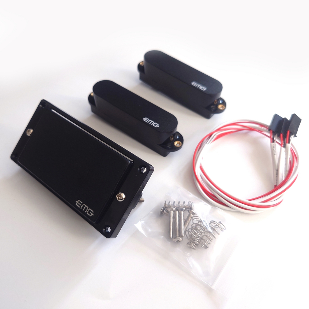 EMG ปิ๊กอัพกีต้าร์ Active HSS HSH Single Coil Pickup Bridge Humbucker Pickups สีดํา