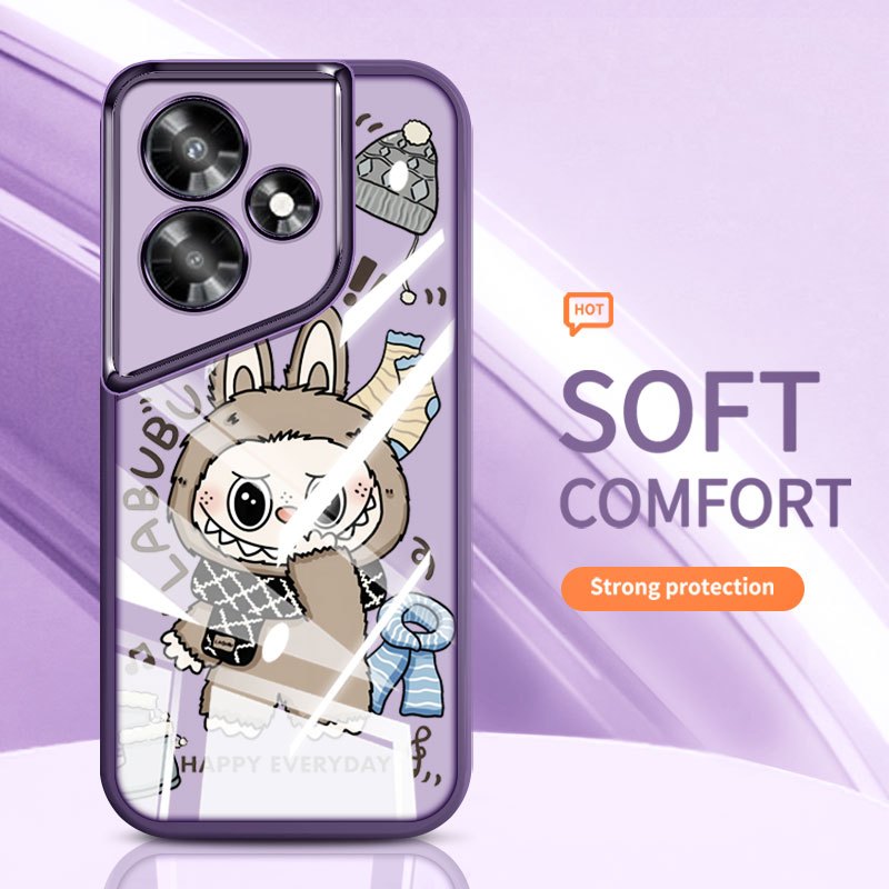 YBD สําหรับ Tecno Spark 40 Pro + Spark 40C KM6 KM7 เคสโทรศัพท์พร้อมผ้าใบการ์ตูนอินเทรนด์