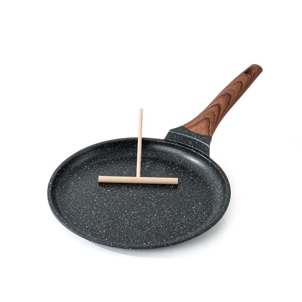 KORDISEN 10/12 นิ้ว กระทะแพนเค้ก กระทะเครป Non Stick กระทะหินแกรนิต กระทะพิซซ่า PFOA ฟรีเหมาะสําหรับเตาทั้งหมด