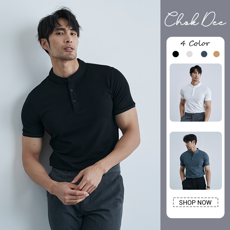 เสื้อโปโลคอปกลายทางสไตล์เกาหลี: เสื้อท็อปแขนสั้นทรงหลวมลําลอง