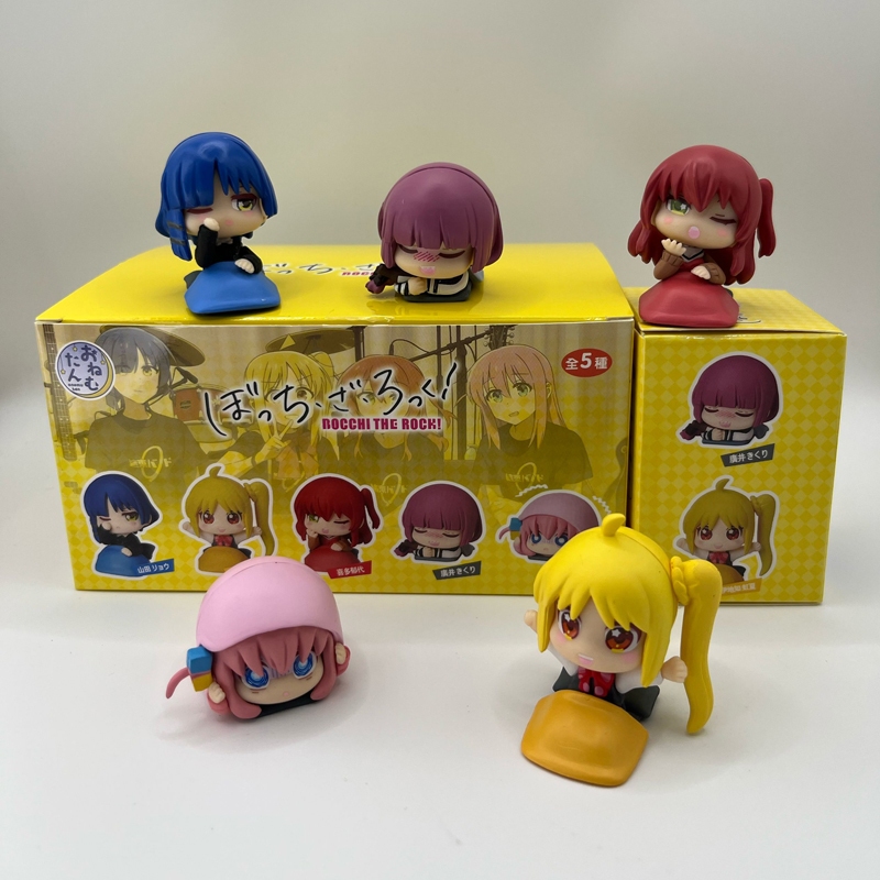 5 ชิ้น/เซ็ต 4 ซม. อะนิเมะ Bocchi the Rock! รูป Sleep ตุ๊กตา Gotoh Hitori Yamada Ryo Ljichi Nijika Kita Ikuyo รุ่น Q PVC Action Figures ของเล่น