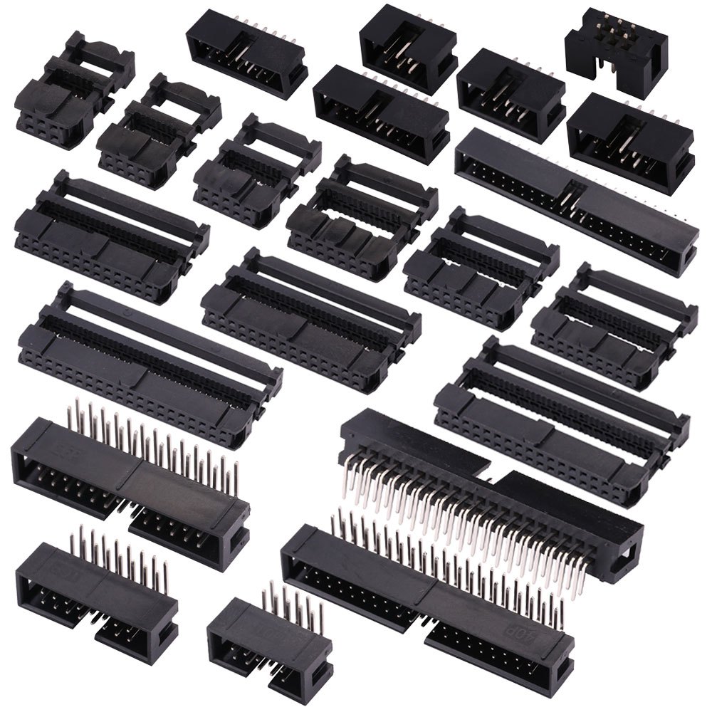 FC 6/8/10/12/14/16/18/20/24/26/30/34/40/50Pin 2.54mm Pitch หญิง IDC ซ็อกเก็ตเชื่อมต่อสายริบบิ้น DC3 Header ชายซ็อกเก็ต
