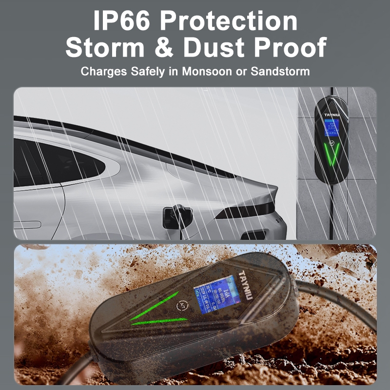 การจัดส่งท้องถิ่น!!TAYNIU เครื่องชาร์จ EV ขนาด 1.8 นิ้วจอแสดงผล Type2 16A 3.5kW 5 เมตรเข้ากันได้กับ BYD, Volvo, Neta, Tesla, BMW, Hyundai, Kia, MG - รูปที่ 7