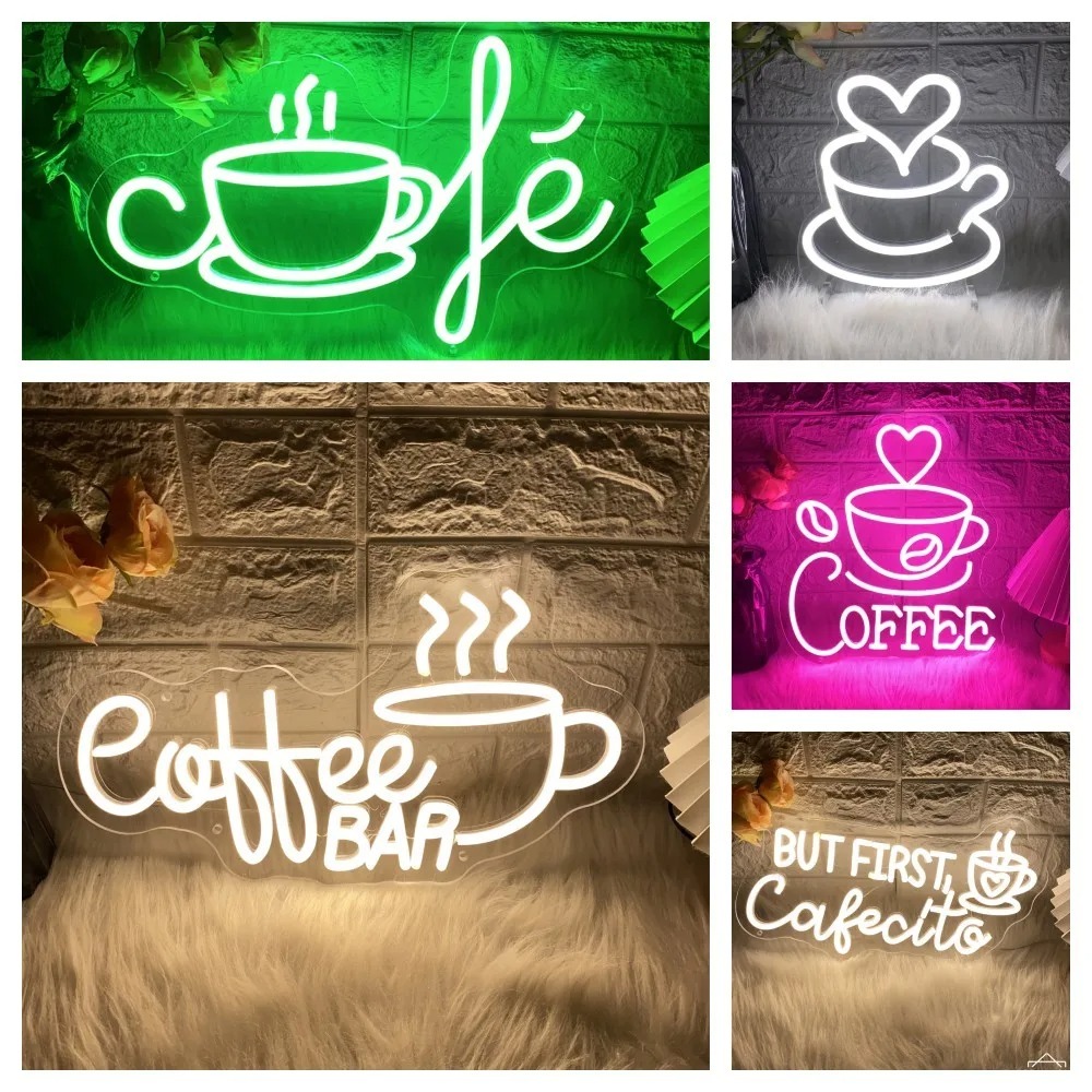 กาแฟบาร์นีออน Led Sign Cafe Panry ไฟนีออน USB Coffee Shop Room Decor ป้ายสําหรับ Pantry Cafe Bar ตกแต่งนีออนโคมไฟ