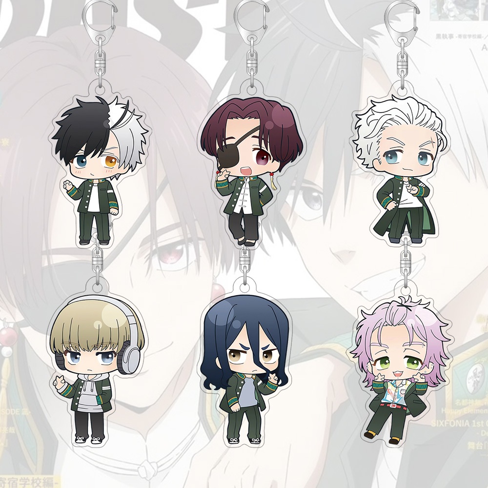 พวงกุญแจอะคริลิค เบรกเกอร์ ลมตัวการ์ตูนอะนิเมะน่ารักกระเป๋าตกแต่งกระเป๋านักเรียนจี้ขนาดเล็กของขวัญ 55 มม.แหวนกุญแจ