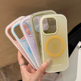 【Oval gradient IMD hard case/Pink】เคส compatible for iPhone 13 14 15 16 pro max case