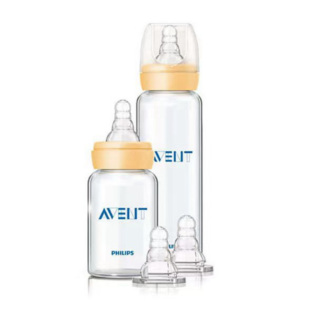 PHILIPS AVENT ขวดนมแก้วคอมาตรฐาน 4oz 8oz