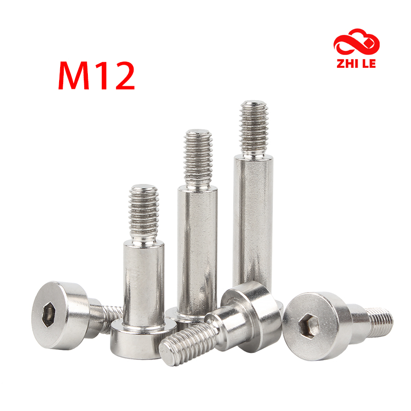 M12 ซ็อกเก็ตหกเหลี่ยมหัวสลักเกลียว 304 สแตนเลส Hex แบริ่งลูกกลิ้งไหล่สกรูชุด Stuff สกรู Allen Bolt ส