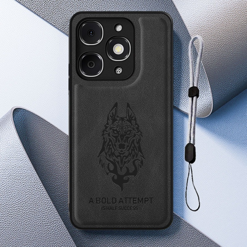 เคสหนังหรูหราสําหรับ Itel A90 A6610L พร้อมเชือกคล้องโทรศัพท์มือถือแบบปรับได้ รูปแบบแฟชั่น