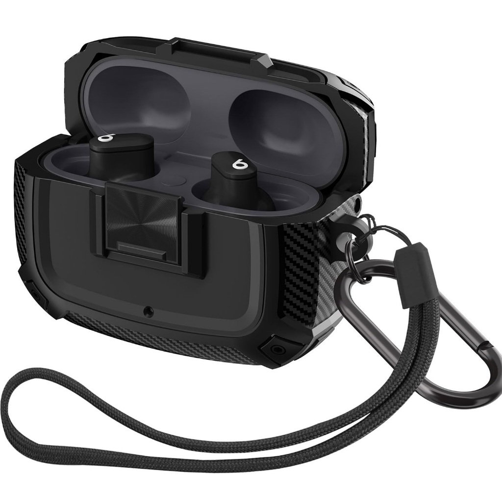 สําหรับ Beats Studio Buds/Bud + เคสพร้อมคลิปล็อค 2021/2023, เคสป้องกันกันกระแทกที่ทนทานสําหรับ Beat 