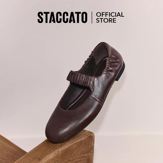 <Vera Basic> （ขนาดไซส์เล็กกว่าปกติ）Staccato Women's Ballet Flat Court Shoes รองเท้าบัลเล่ต์ หัวกลม รองเท้าส้นตึก EGC02