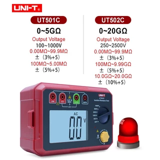 UNI-T 501C UT502C เครื่องทดสอบ ความต้านทานฉนวน 1000V 5กิกะโอห์ม Insulation Resistance Tester UT501C