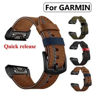 หนัง Quick Release สาย 26 มม.22 มม.สําหรับ Garmin Fenix 8 E 5X Plus 5 Fenix 6X 6 Fenix 7X Pro 8 Tact