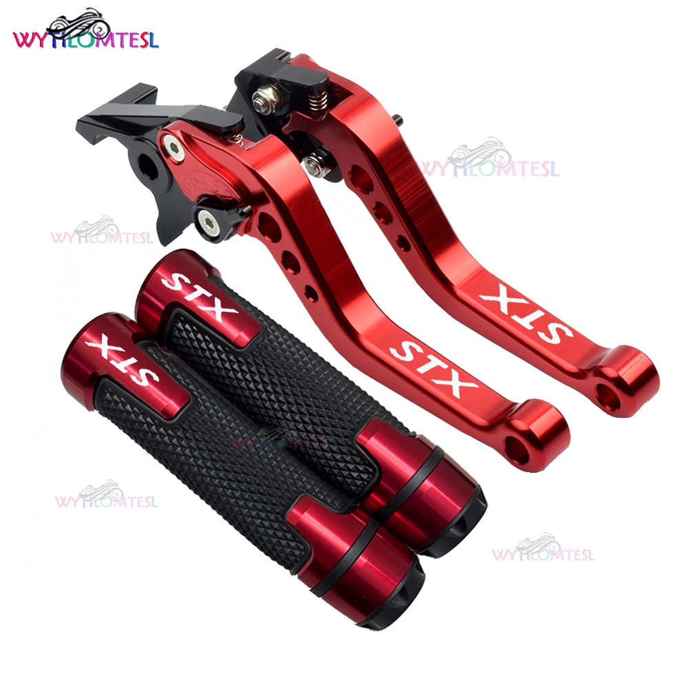 สําหรับ YAMAHA STX125 stx125 รถจักรยานยนต์ CNC อลูมิเนียมสั้นคลัทช์เบรคแบบปรับได้ Handle Hand Grips 