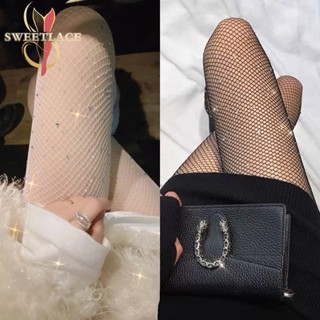 ⭐ส่งสินค้าใน 24 ชั่วโมง 💎ถุงน่องตาข่ายเพชร สำหรับผู้หญิง เผ็…