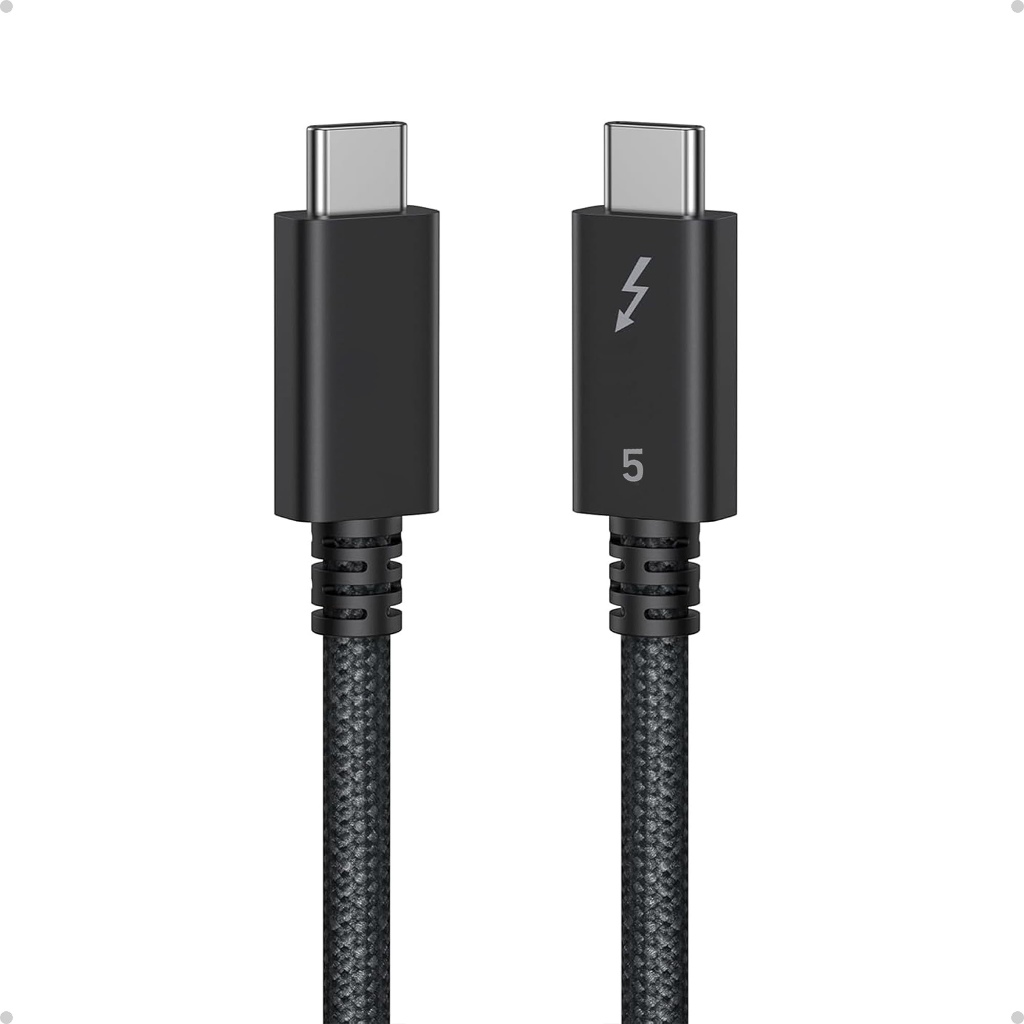 สาย Prime Thunderbolt 5, สาย USB C เป็น USB C, การชาร์จ 240W, การถ่ายโอนข้อมูล 80Gbps, จอแสดงผลสูงสุด 120Gbps, 8K/4K, สําหรับ iPhone 16, MacBook, และอื่นๆ (Thunderbolt 5-Certi