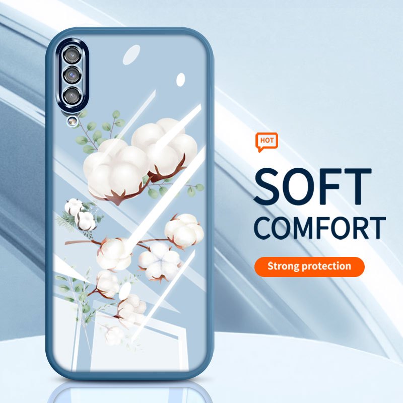 YBD สําหรับ Samsung Galaxy A50 A50S A30S A307 A03S A02S M02S A025 A307 เคสโทรศัพท์ INS สีขาว Kapok แ