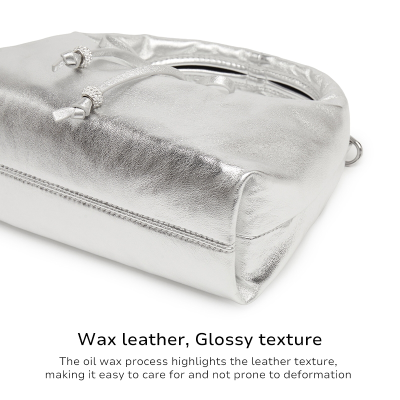 Staccato Women's Crescent Handbag กระเป๋าหนังแท้สตรี รูปทรงพระจันทร์เสี้ยว X8257 - รูปที่ 4