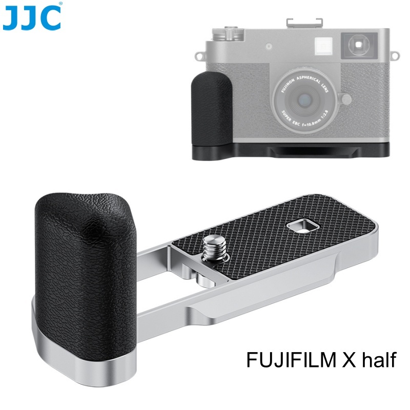 JJC X half Hand Grip ด้ามจับโลหะกล้องสำหรับ Fujifilm X half Xhalf L Shape Plate Arca ประเภท Quick Release แผ่นขาตั้งกล้องเกลียวซ็อกเก็ตรองเท้าเย็น