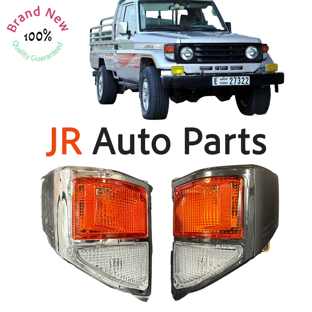 Toyota Land Cruiser 70 HDJ78 HZJ78 1999-2007 โคมไฟมุม/ไฟเลี้ยวหน้า/ Chromed/ สีดํา