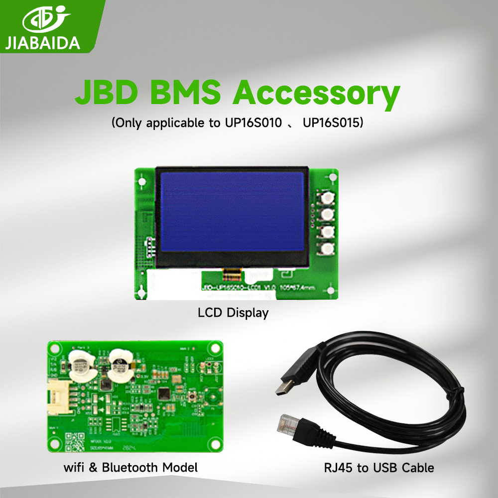 JBD BMS อุปกรณ์เสริมใช้กับ UP16S010 UP16S015 WiFi บลูทูธจอแสดงผล LCD RJ45 สาย jiabaida BMS