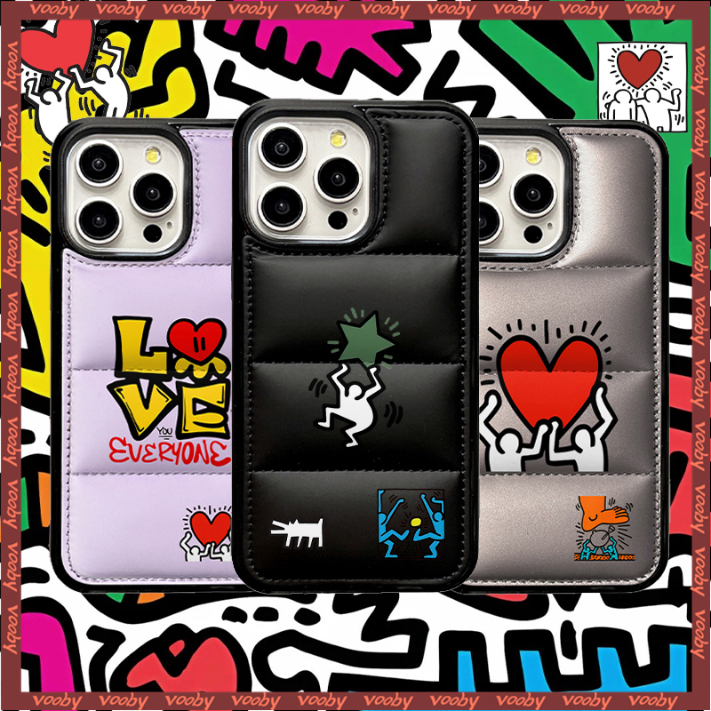 คลาสสิกKeithharing Graffitiป้ายลงเสื้อแจ็คเก็ตHard Shellเคสโทรศัพท์เหมาะสําหรับIPhone17 AIR 16 16P 16PM 16Plus 16E 15 15P 15PM 14PM 14 14P 13 13P 13PM 12 12PM 11 11P 11P 11P 11P 11P 11P 11P 11PM X 7P