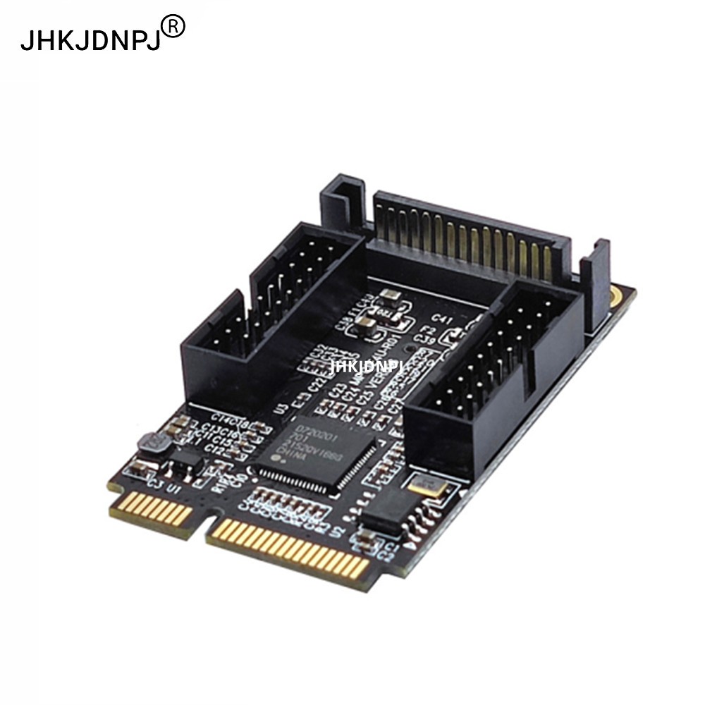 การ์ดขยาย Mini PCI-E Dual-port 19PIN อะแดปเตอร์ 4 พอร์ต D720201 สําหรับเดสก์ท็อป 5Gbps