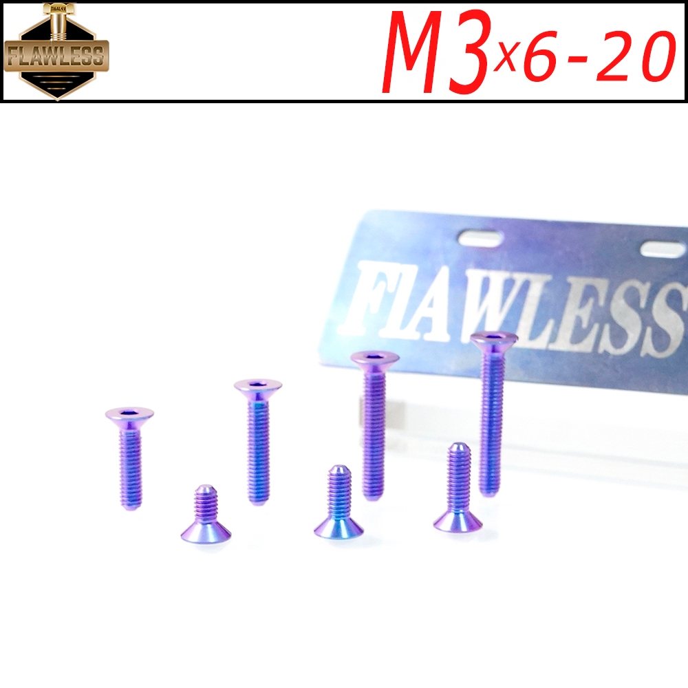 FLAWLESSTI M3x6-20 mm Gr5 Titanium Bolt
