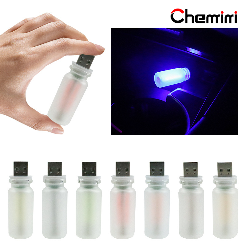 One/USB Mood Light สําหรับรถยนต์/มีน้ําค้างแข็ง/สไตล์กระจกใส/ไฟกลางคืนประหยัดพลังงาน/USB-Touch Mode