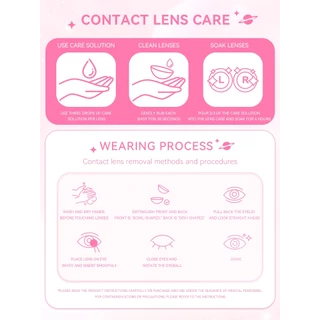 Starlens คอนแทค 10 ชิ้น /5 คู่ คอนแทคเลนส์รายวัน เลนส์สีม่วง DIA14.2-14.5 มม. ตาโต เลนส์สายตาสั้น (0.0~-8.0)