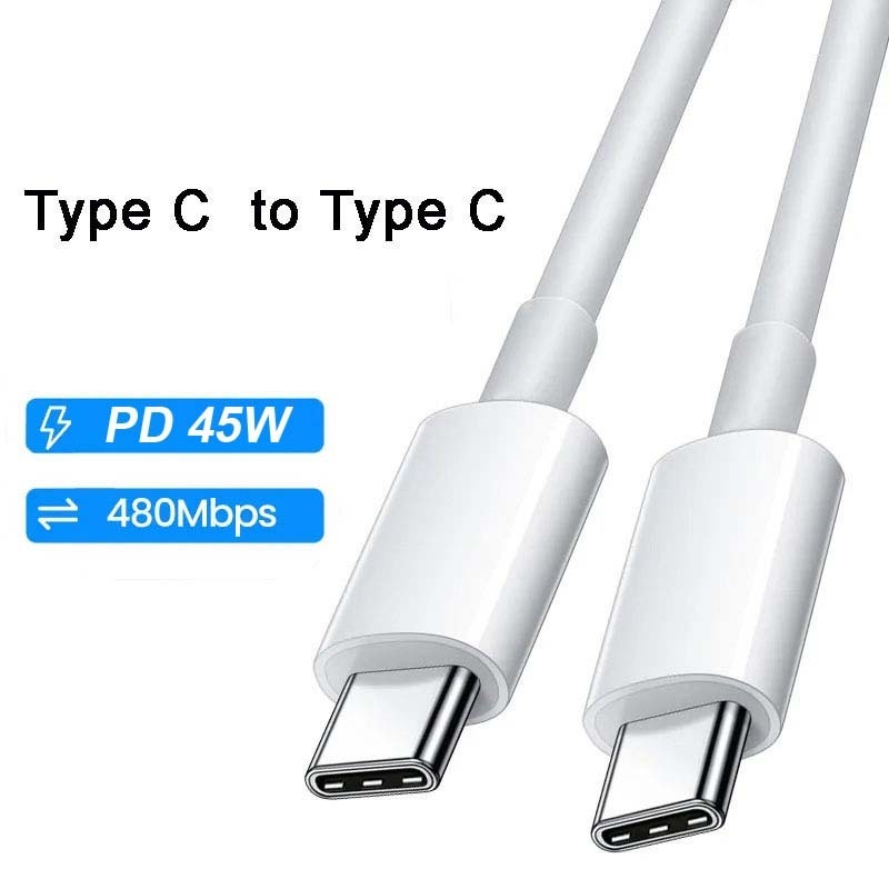 【รับประกัน 1 ปี】ชาร์จไว PD 45w type c to type c สายชาร์จเร็ว+หัวชาร์จ สำหรับ ไอแพด Pro, Air4 Air5 Mini6 ไอ15 15 pro15pro ราคา ถูกที่สุด ดีลบีเคเค แกลเลอรีภาพที่ 4