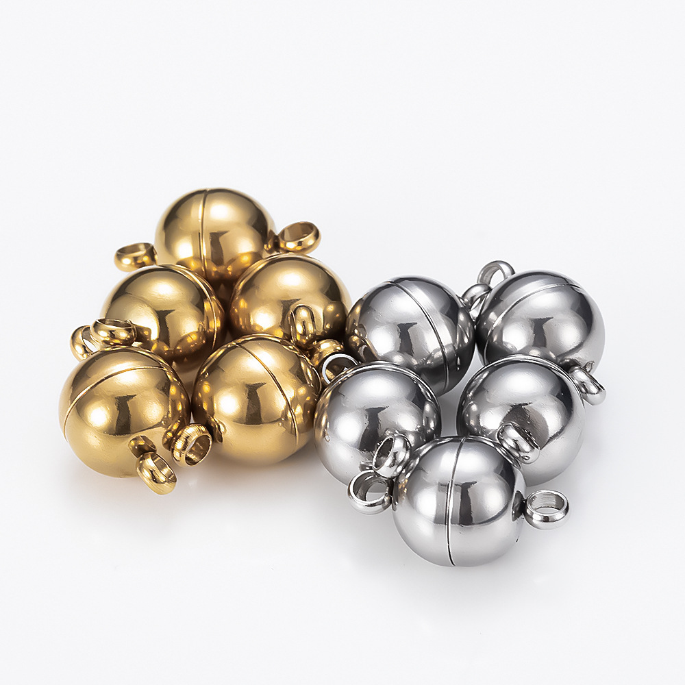 บักเกิลแม่เหล็ก ทรงกลม ประดับลูกปัดไข่มุก สําหรับทําสร้อยคอ สร้อยข้อมือ DIY - รูปที่ 5