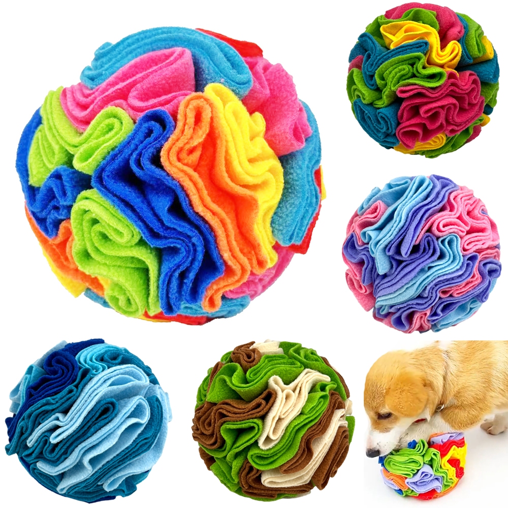 Dog Snuffle Ball Toy Pet IQ Training Toys Round Olfactory Food Snacks Hidden Ball Washable
