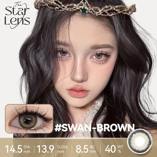 Starlens คอนแทคเลนส์ 1 คู่ สีเทา ตาอ่อน เหมาะกับการแต่งหน้า DIA14.214.5มม. 6 เดือน บิ๊กอาย contact lens