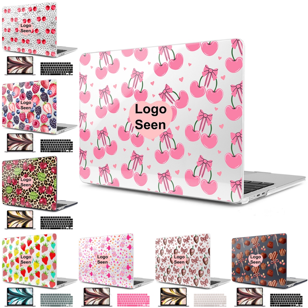 Cherries Bow Case สําหรับ MacBook Pro 14 16" M3 M2 M1 Case 2025 2024 2021 Clear Case Fit รุ่น A3403 