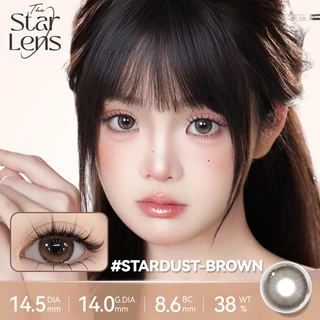 Starlens คอนแทคเลนส์ 1 คู่ DIA14.2-14.5mm lens คอนแทคเลนส์สีน้ําตาล/เทา คัดเกรด 0.0-8.0 สําหรับ 6 เดือน คอนแทคเลนส์ธรรมชาติ