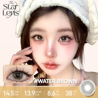 Starlens คอนแทคเลนส์ 1 คู่ DIA14.2-14.5mm lens คอนแทคเลนส์สีน้ําตาล/เทา คัดเกรด 0.0-8.0 สําหรับ 6 เดือน คอนแทคเลนส์ธรรมชาติ