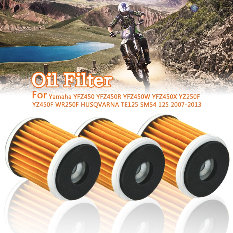 1-10PCS รถจักรยานยนต์กรองน้ํามันสําหรับ Yamaha YZ450F YFZ450 YZ250F YFZ450R YFZ450W YFZ450X WR250F H