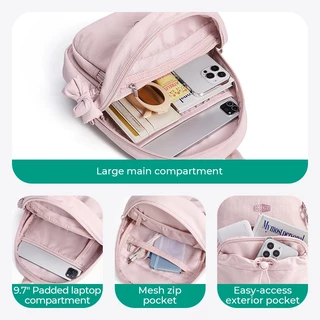 BAGSMART กระเป๋าเป้สะพายหลังมินิสำหรับผู้หญิง กระเป๋าเป้สะพายหลังวิทยาลัยสำหรับกระเป๋าเรียนน่ารักขนาด 9.7 นิ้ว